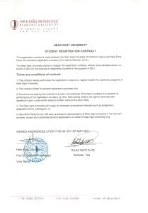 قرارداد دانشجویی موسسه ایران ترکیه